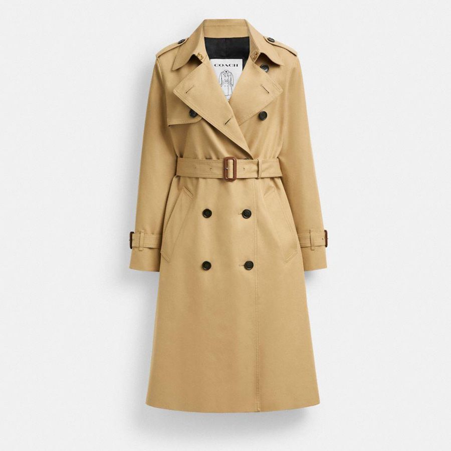 Abrigo COACH Mujer Kaki | 4518VRXCM