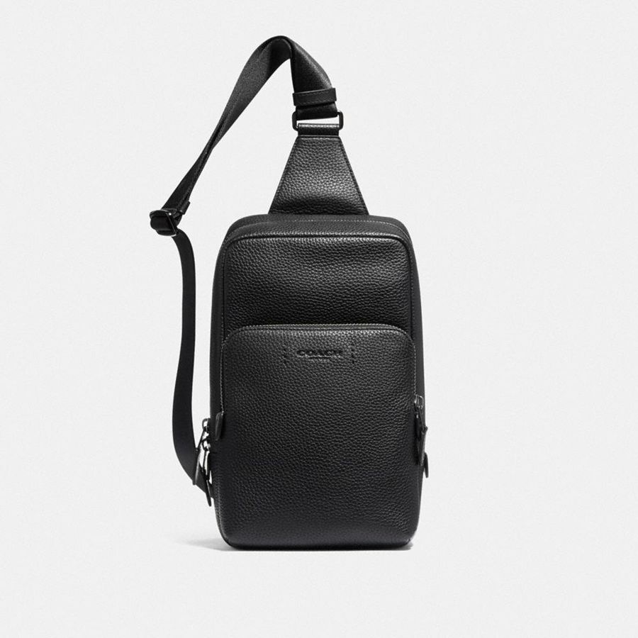 Bolsa Cruzada COACH Hombre Negras | 8142UVMOP