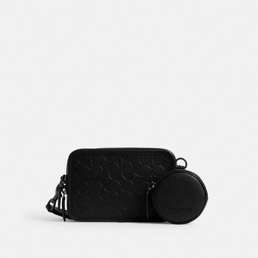 Bolsa Cruzada COACH Hombre Negras | 8275EYCNJ