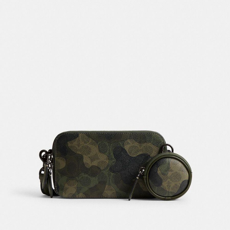 Bolsa Cruzada COACH Hombre Verde | 8067UQXVO