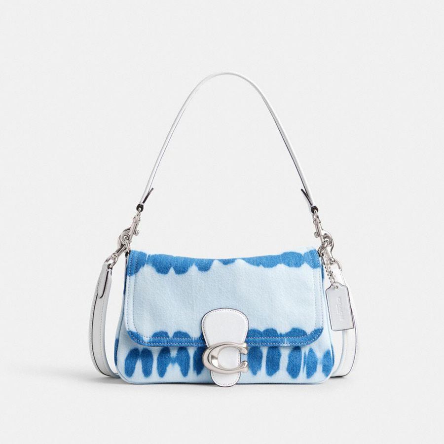 Bolsa de Hombro COACH Mujer Azules | 7145ZOEVF