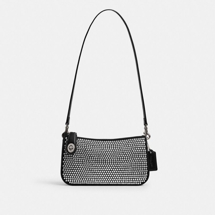 Bolsa de Hombro COACH Mujer Plateadas | 1289TUERX