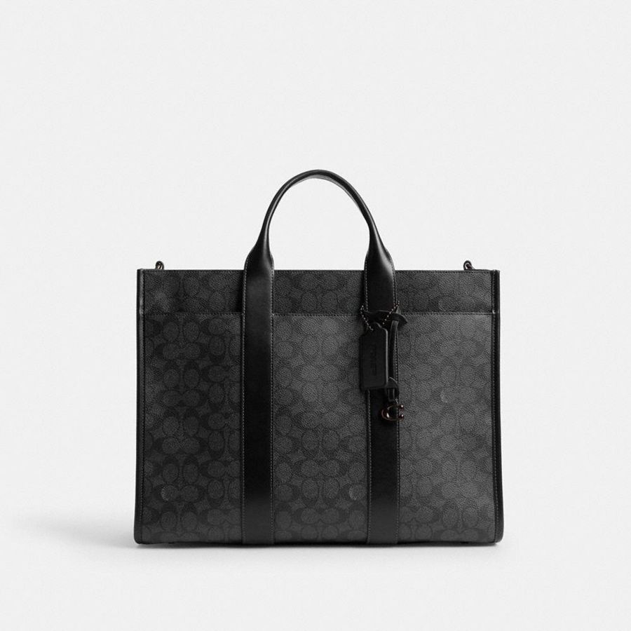 Bolso Tote COACH Hombre Gris | 2847QFDZC