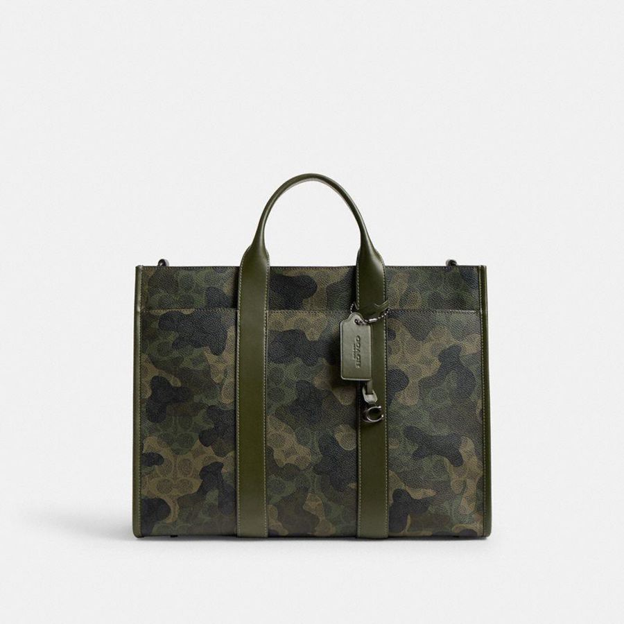 Bolso Tote COACH Hombre Verde | 8436UHGOC