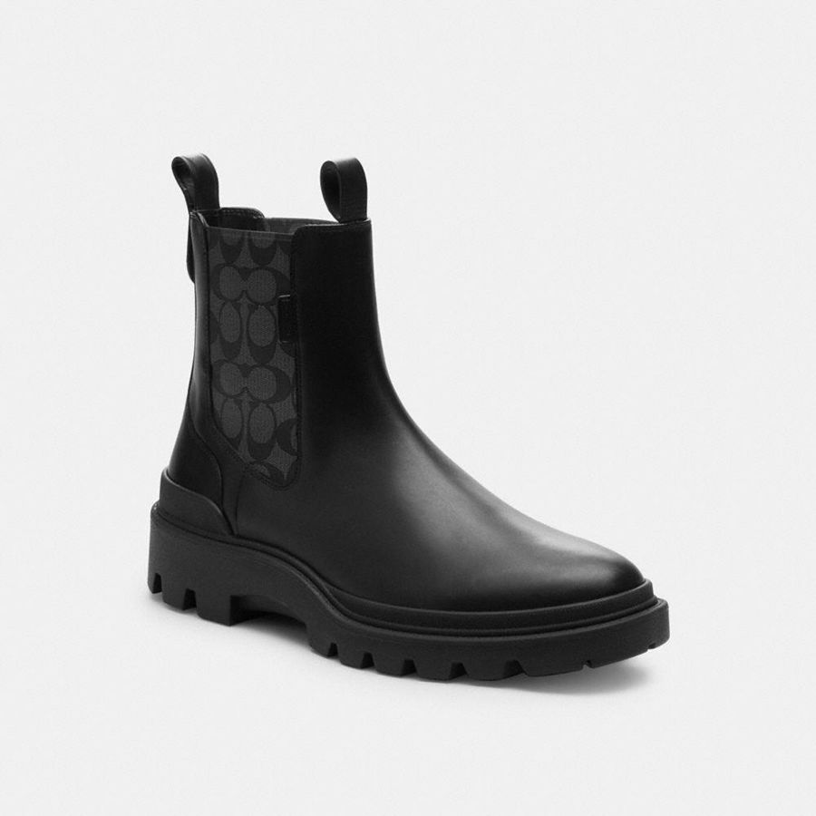 Botas COACH Hombre Negras | 4905VUJWQ