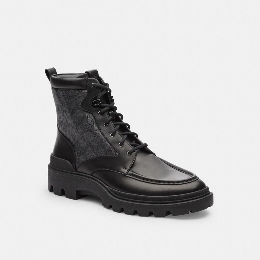 Botas COACH Hombre Negras | 6120OAIDR
