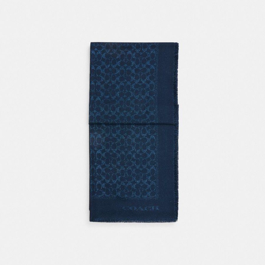 Bufanda COACH Mujer Azul Marino | 1672DRTKY