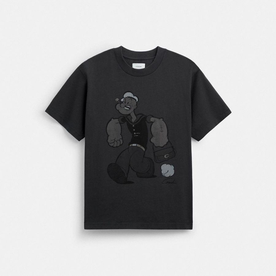 Camiseta COACH Hombre Negras | 7582HVRPF