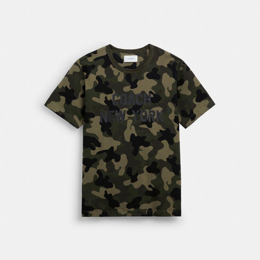 Camiseta COACH Hombre Verde Oliva | 5931QWFJK