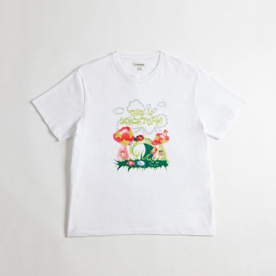 Camiseta COACH Mujer Blancas | 4873EZLDK