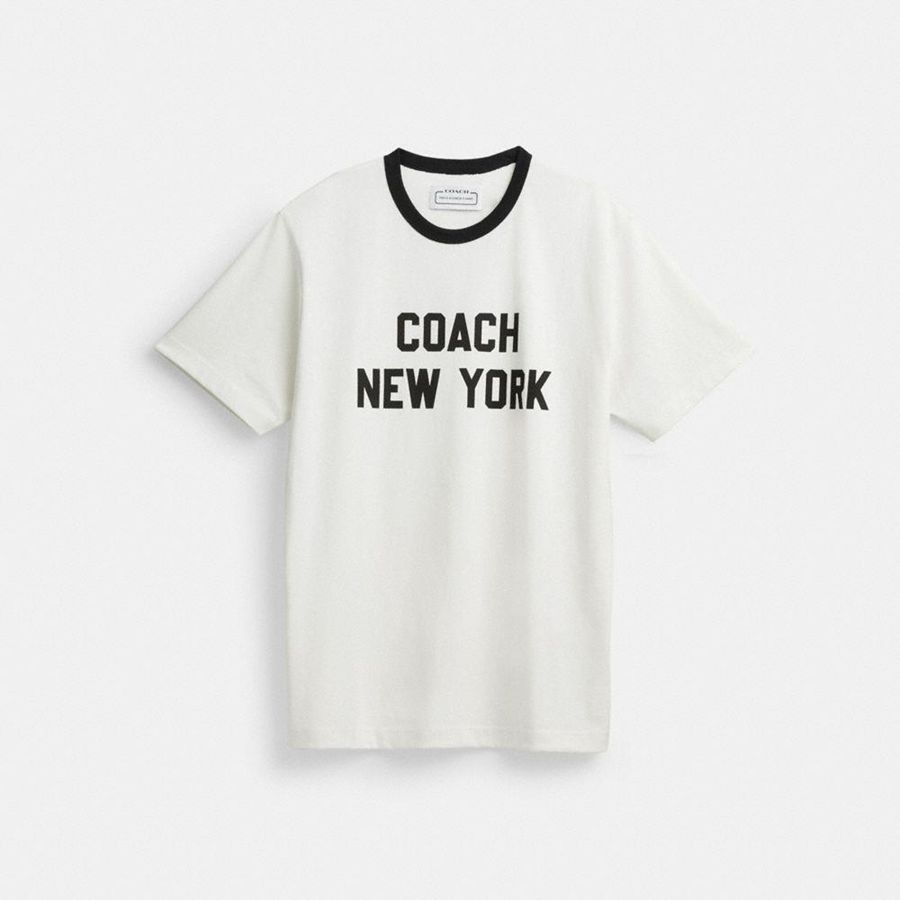 Camiseta COACH Mujer Blancas | 8129DFKCX