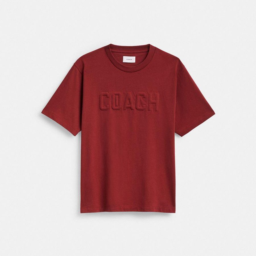 Camiseta COACH Mujer Burdeos | 4671XJQZP