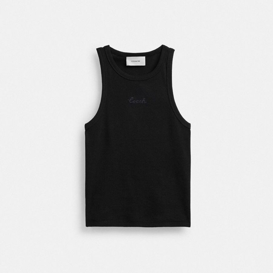 Camiseta COACH Mujer Negras | 4081OWEQT