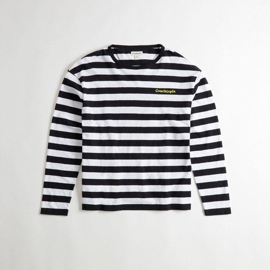Camiseta COACH Mujer Negras | 9462DUBAC