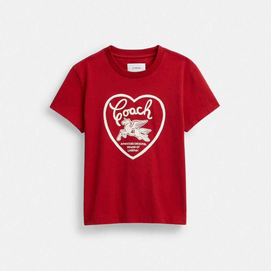Camiseta COACH Mujer Rojas | 1247VSUHL