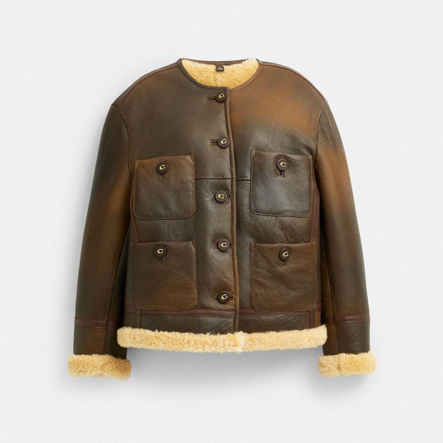 Campera COACH Mujer Marrones | 9126CHANJ