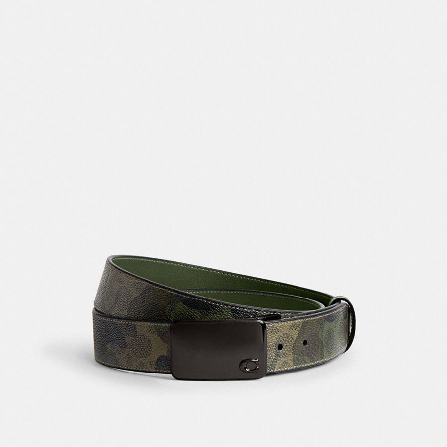 Cinturones COACH Hombre Verde | 7046ULERK
