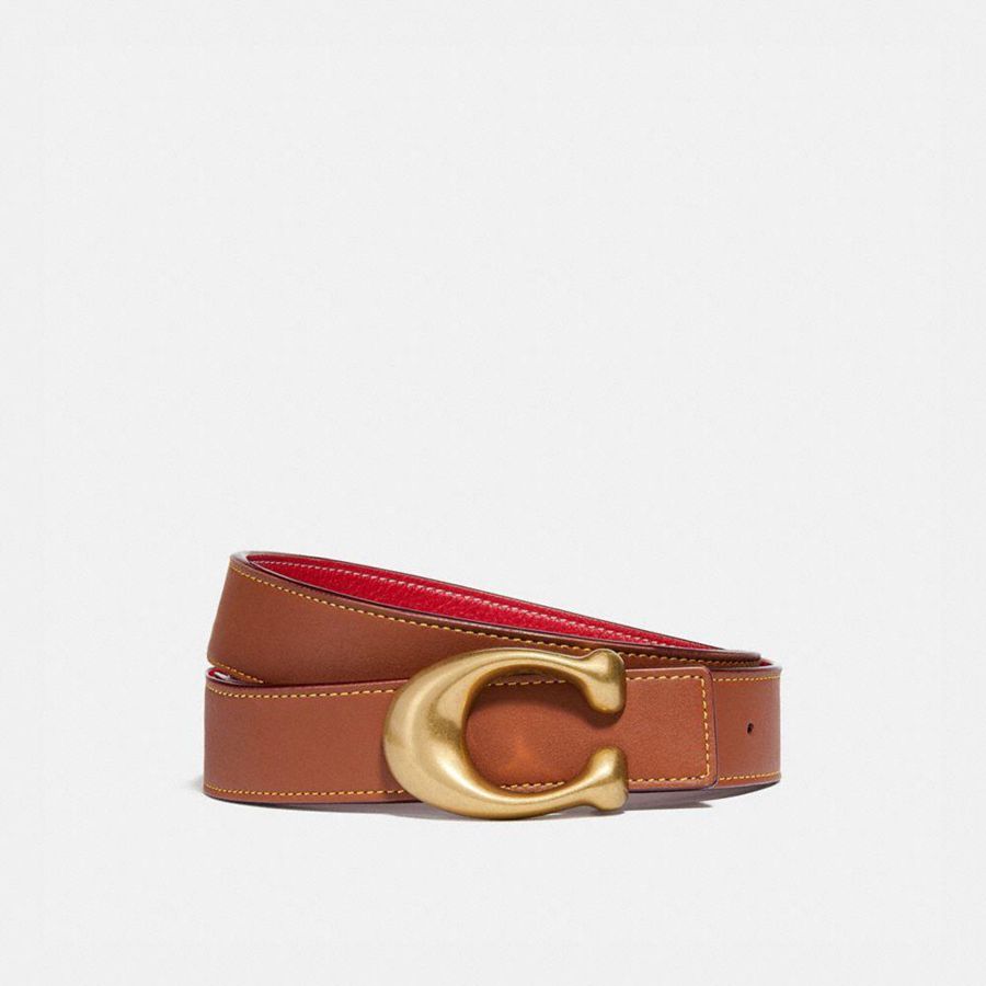 Cinturones COACH Mujer Marrones | 9421DEAHY