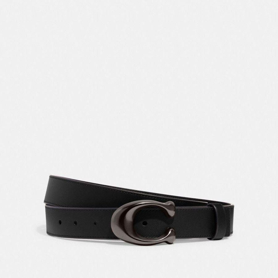 Cinturones COACH Mujer Negras | 2034VSQHZ