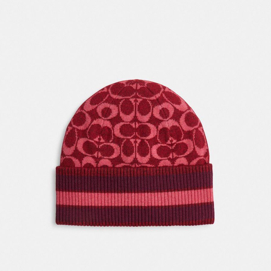 Gorro COACH Hombre Rojas | 2581QFGJS