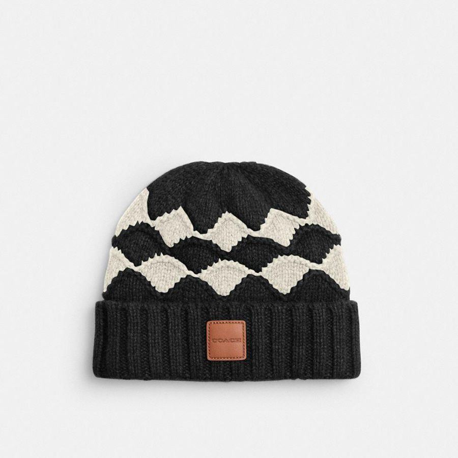 Gorro COACH Mujer Negras | 0753IVBRZ