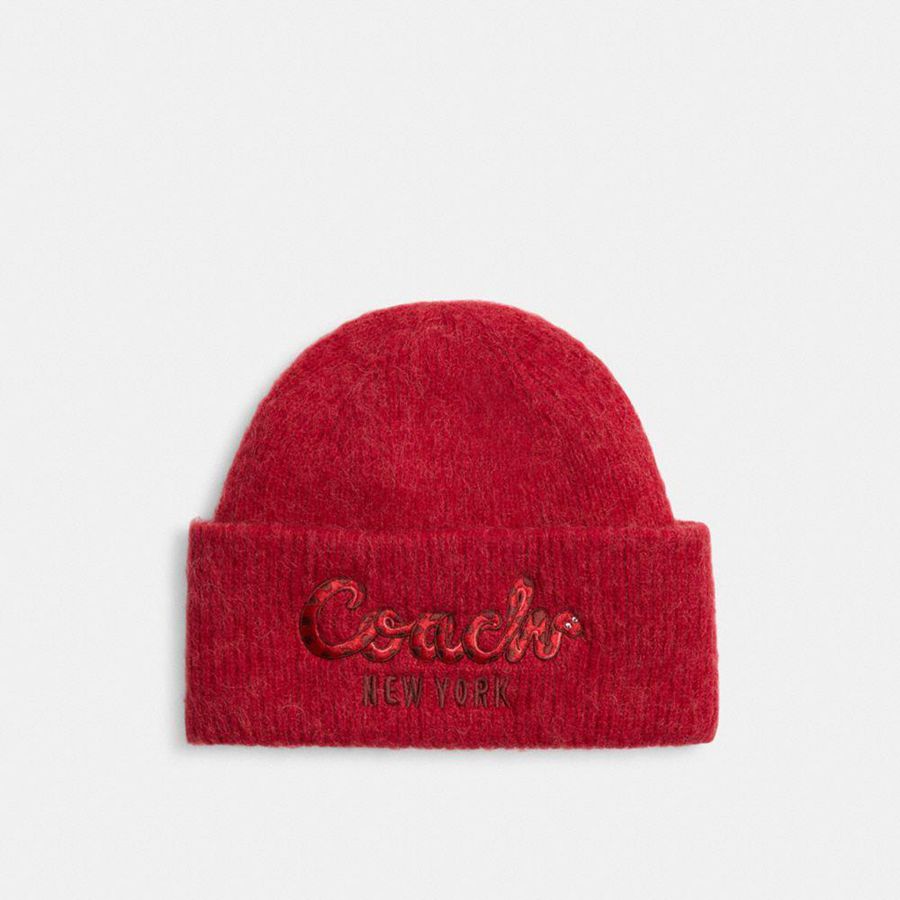 Gorro COACH Mujer Rojas | 6541LNQWM