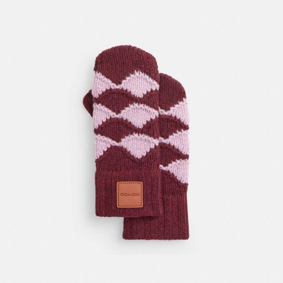 Guantes COACH Mujer Rojas | 2798VDJLG