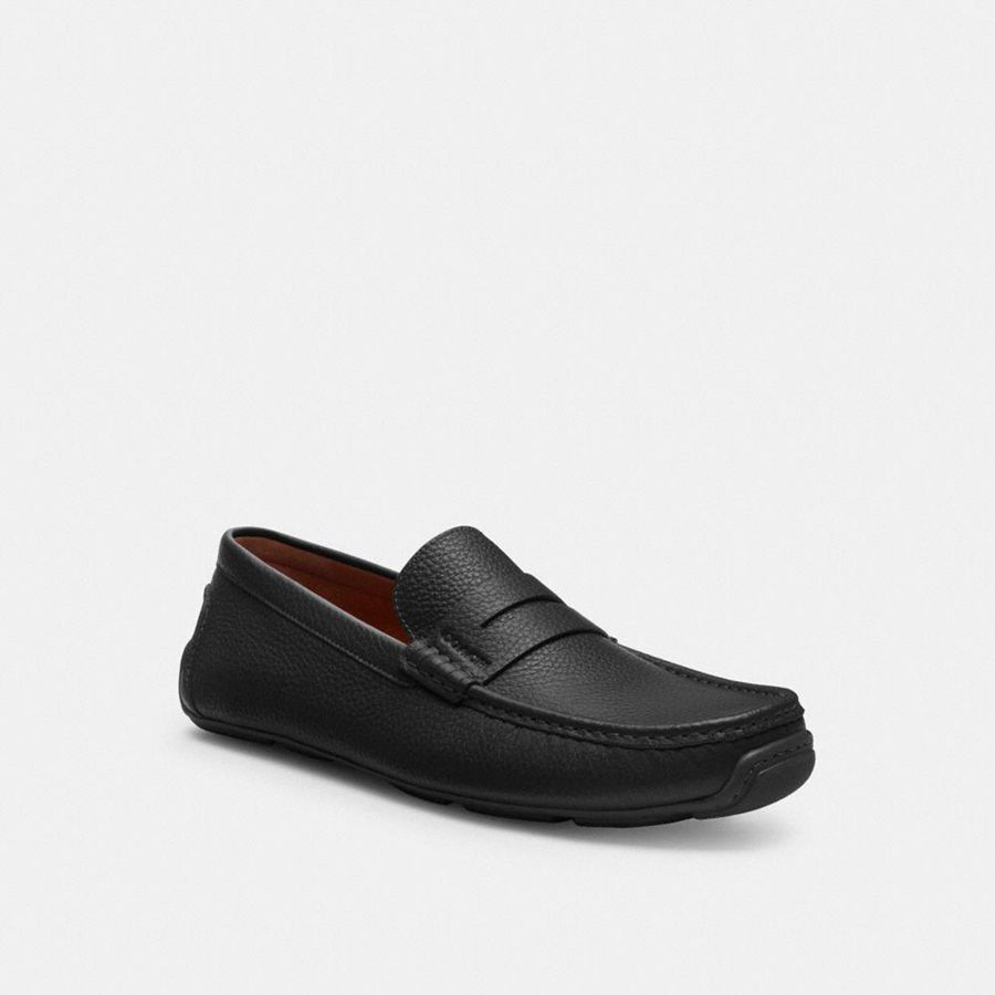 Mocasines COACH Hombre Negras | 2980QDGMP
