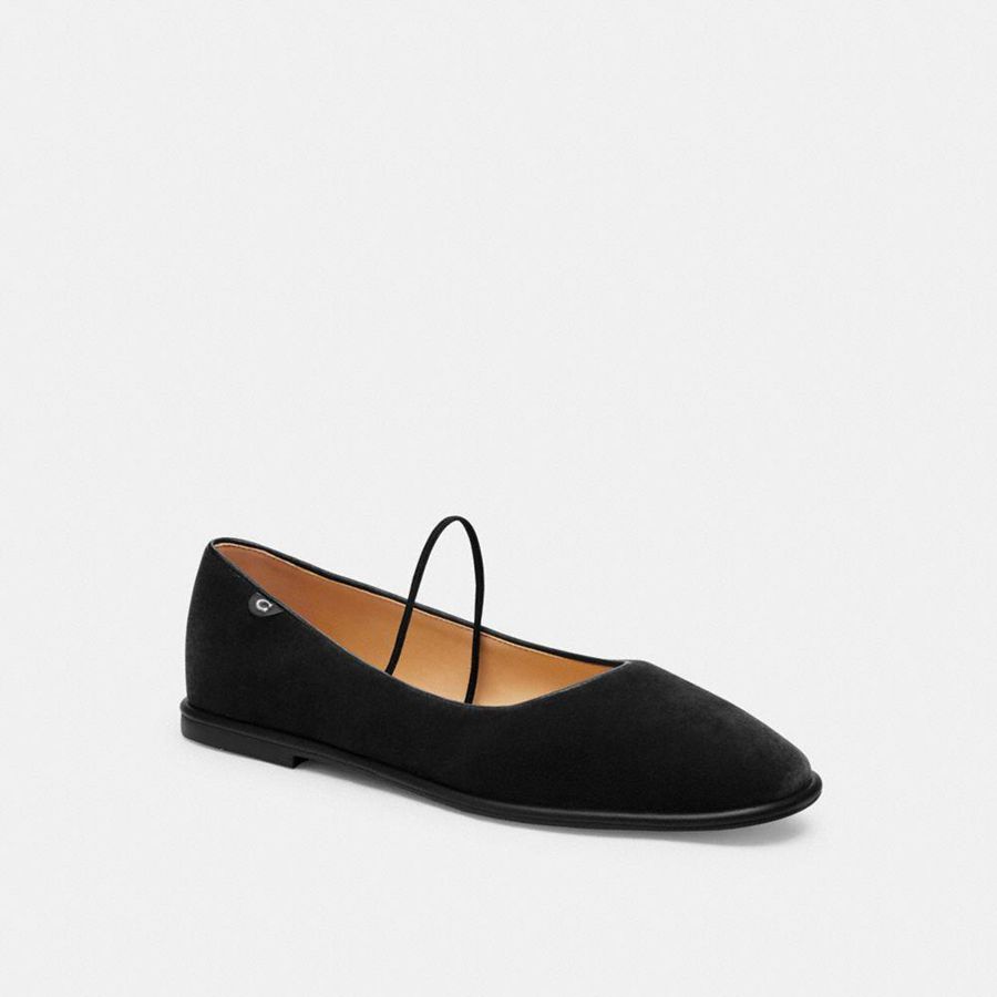 Mocasines COACH Mujer Negras | 5738OHKPS