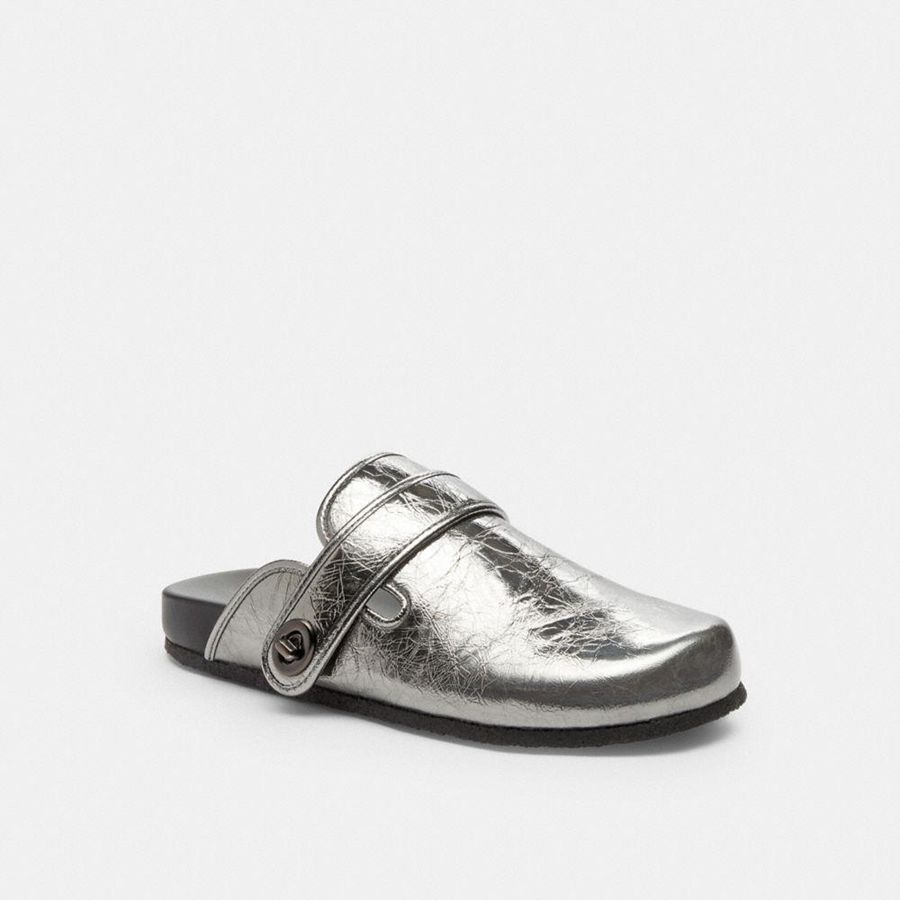 Mocasines COACH Mujer Plateadas | 7826MSRUH