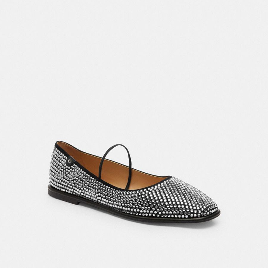 Mocasines COACH Mujer Plateadas | 9348IUJEM