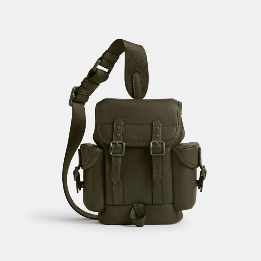 Mochila COACH Hombre Verde | 0693VYFZA
