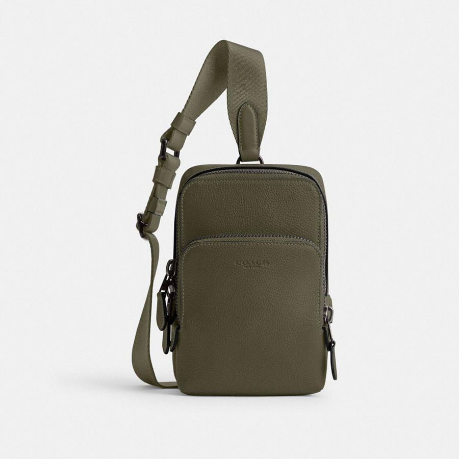 Mochila COACH Hombre Verde | 0745DSIMQ