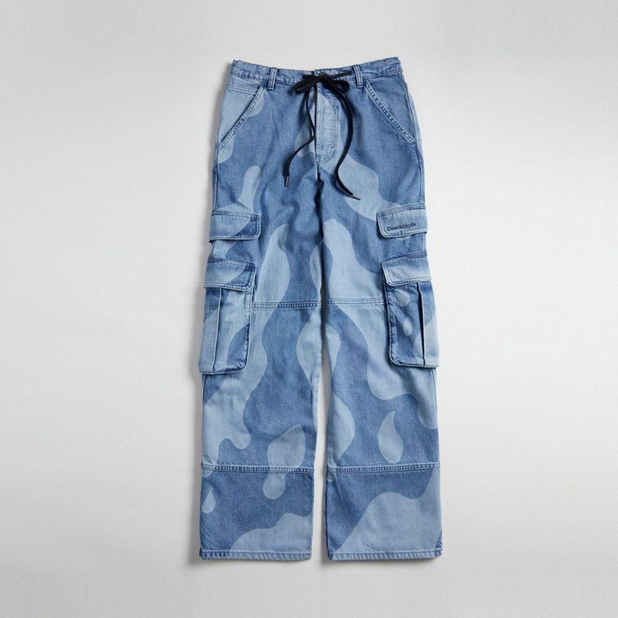 Pantalon COACH Mujer Azules | 2149UMPSX