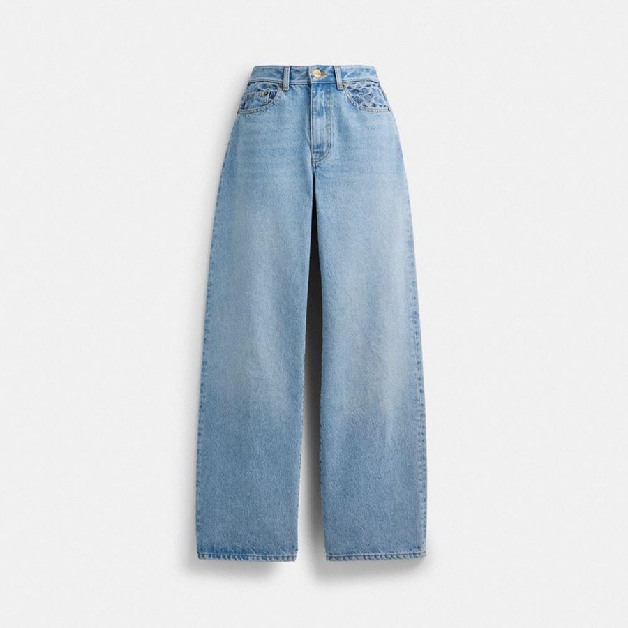 Pantalon COACH Mujer Azules | 3481ZBXST