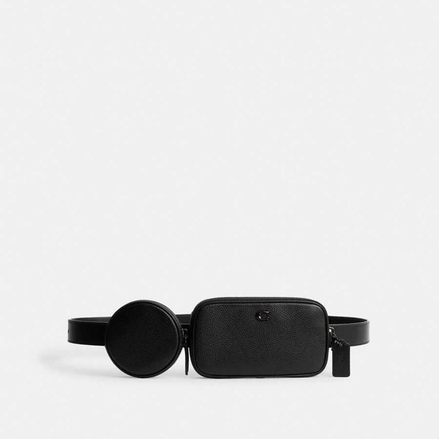 Riñonera COACH Hombre Negras | 9210QELDW