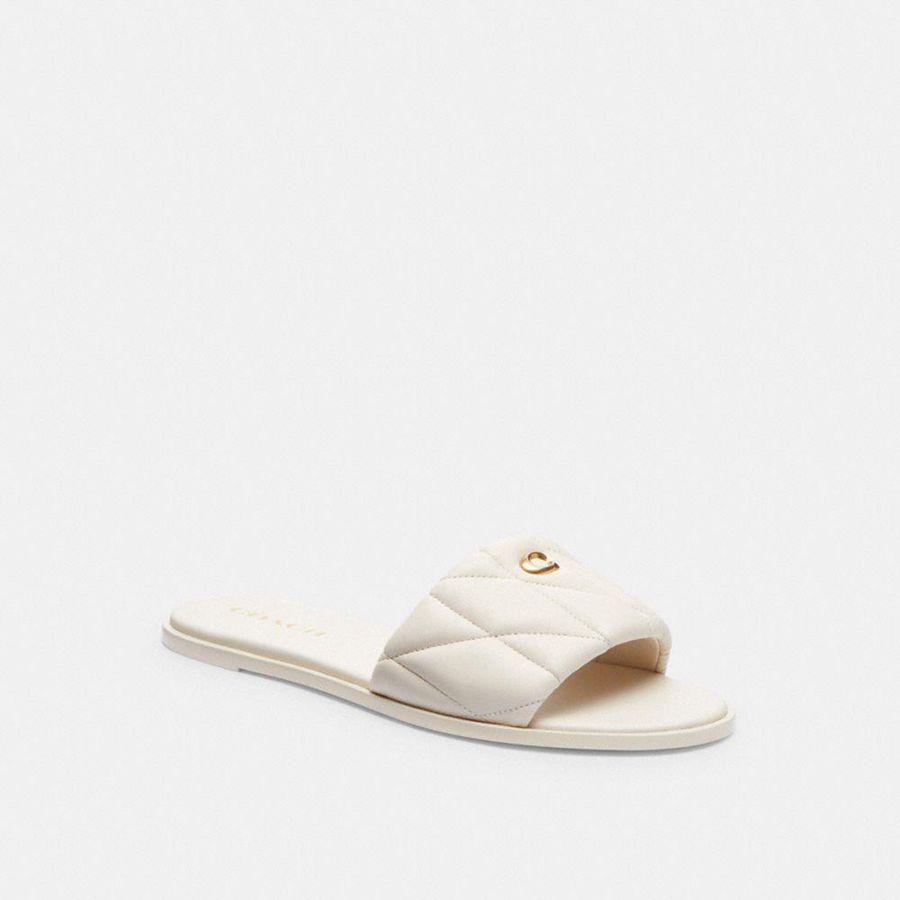 Sandalias COACH Mujer Blancas | 1384OWVTG
