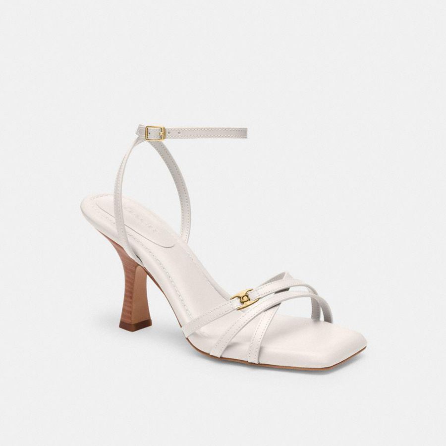 Sandalias COACH Mujer Blancas | 6710BZNFS
