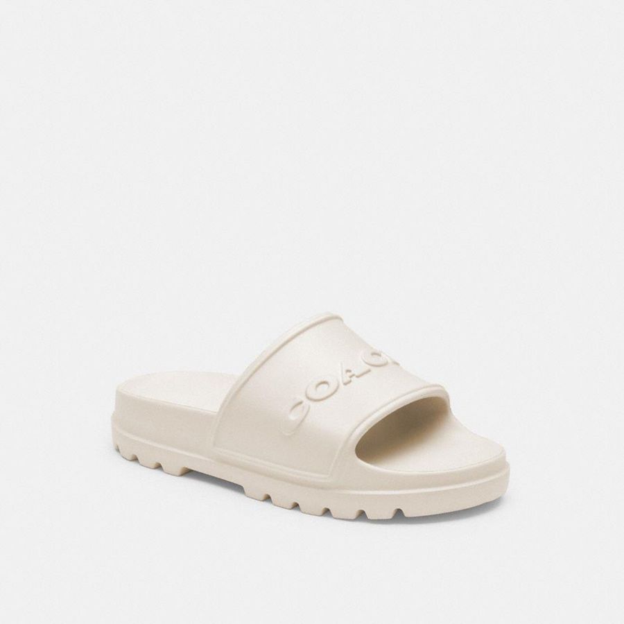 Sandalias COACH Mujer Blancas | 7530ZQJPB
