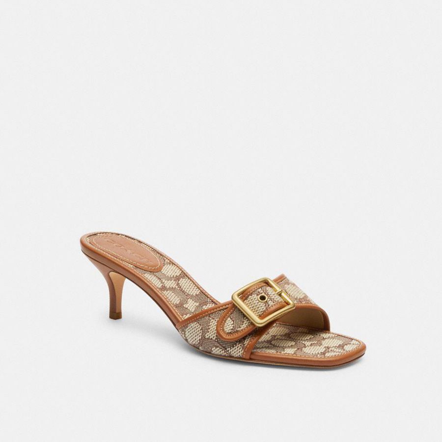 Sandalias COACH Mujer Marrones | 3682WRVCE