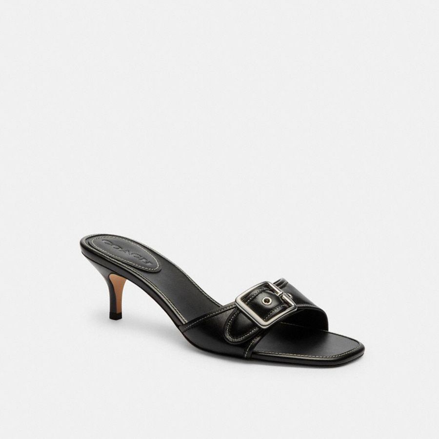 Sandalias COACH Mujer Negras | 8021JBWZF