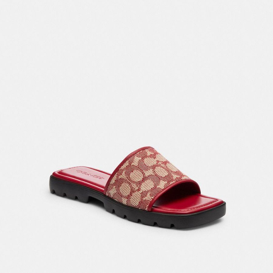 Sandalias COACH Mujer Rojas | 3426SIEYB