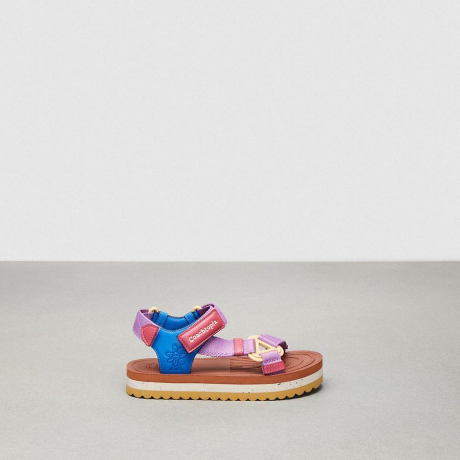 Sandalias COACH Mujer Rosas | 8743FPJDA