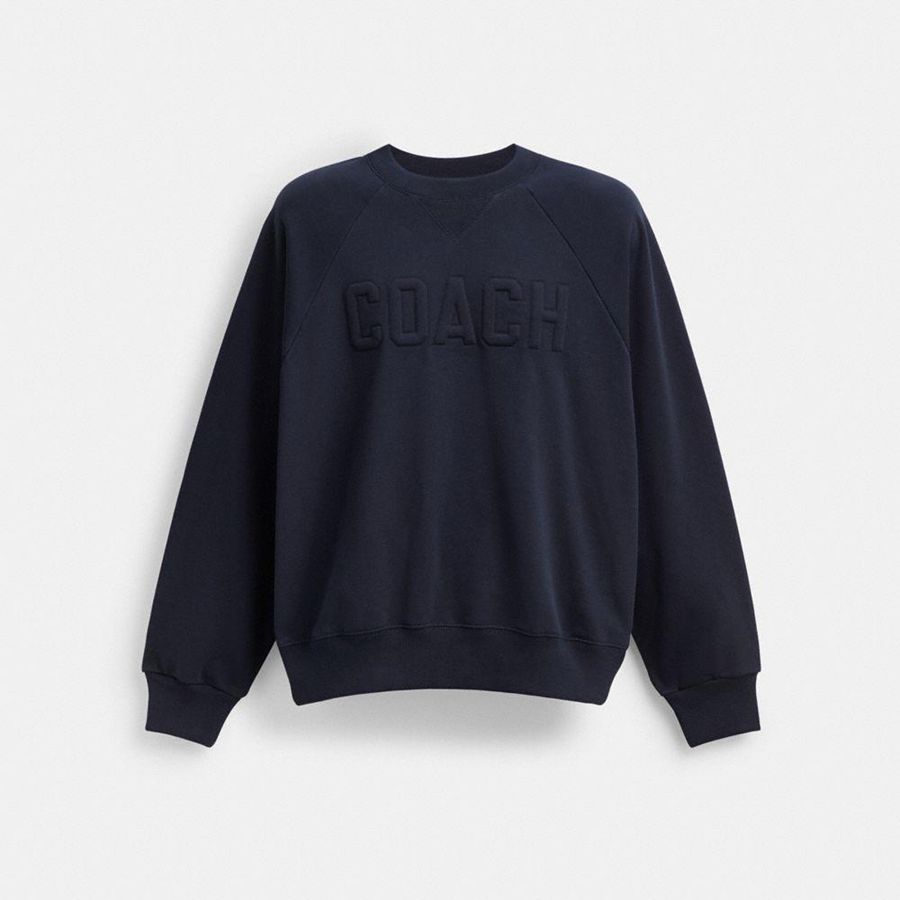 Sudadera COACH Hombre Azul Marino | 7249KUTFD