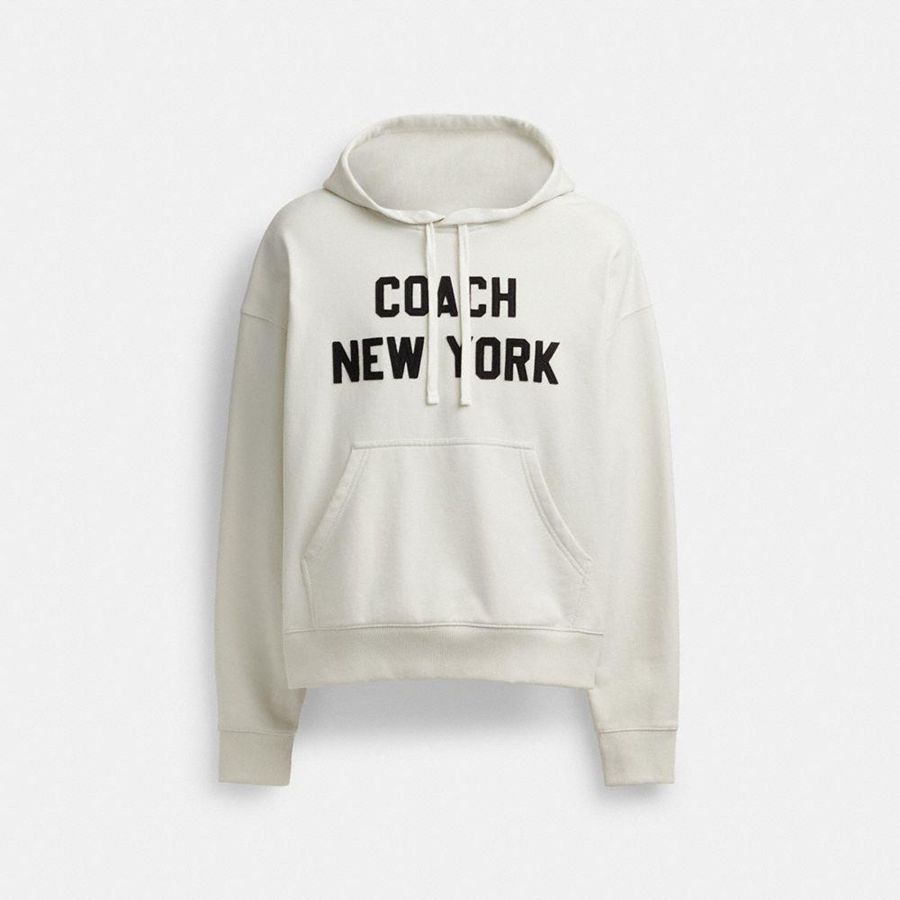 Sudadera con Capucha COACH Hombre Blancas | 0194RJHYO
