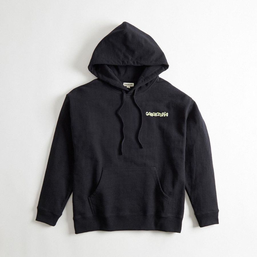 Sudadera con Capucha COACH Mujer Negras | 1964EYNHL