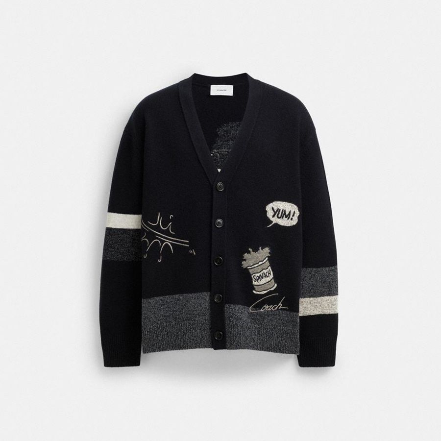 Suéter COACH Hombre Negras | 4265CXJDY