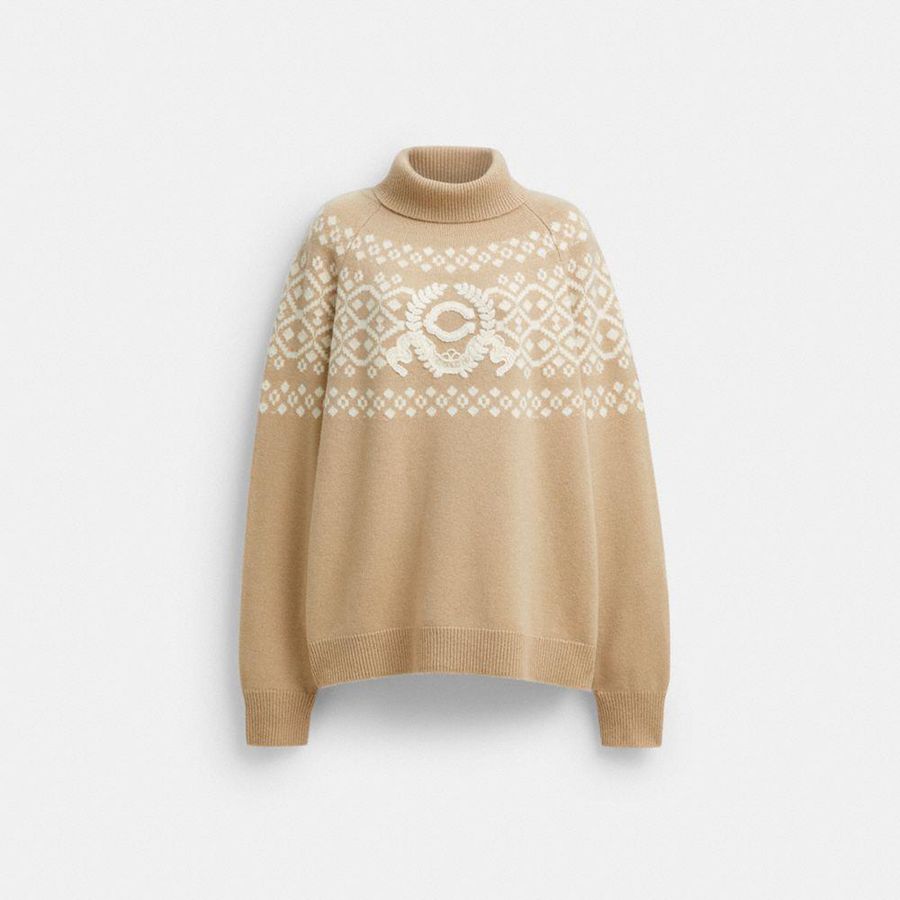 Suéter COACH Mujer Marrones | 8514XKQOE