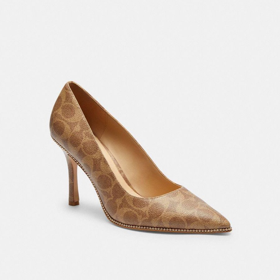 Tacones COACH Mujer Marrones | 3687KUSLT