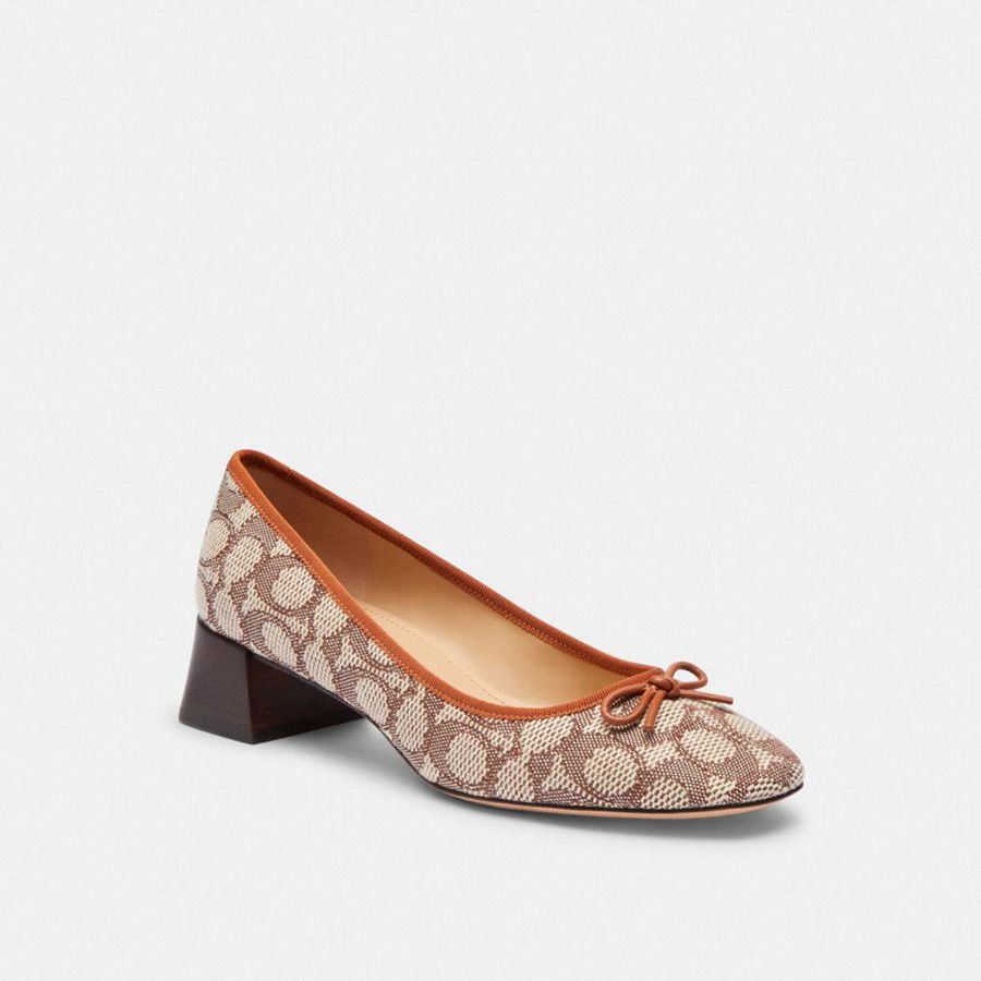 Tacones COACH Mujer Marrones | 5089VHKJX